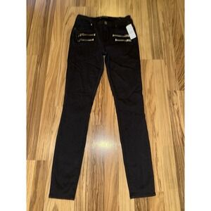Bullhead Denim Co NEW Jeans Womens 26 Rocker Mid-Rise Skinny‎ Black Gray